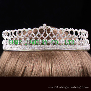 Сердце дизайн Rhinestone Tiara женщин Хрустальная корона